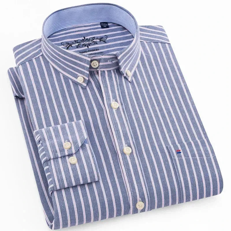 Men's Wide Striped Shirt - Striped Shirt - LeStyleParfait