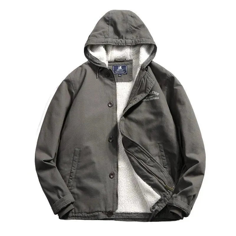 Men Safari Jacket With Slip Pockets - Casual Jacket - LeStyleParfait