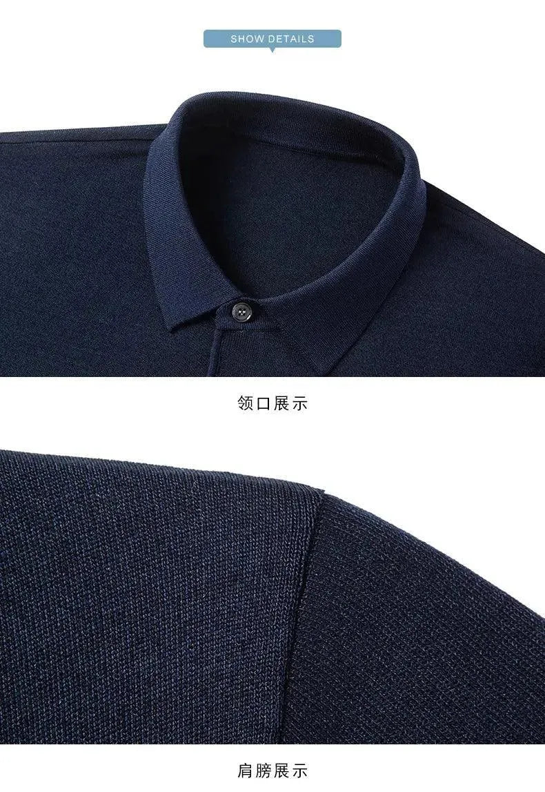 Men Short Sleeve Knitted Polo Shirt-Polo Shirt-LeStyleParfait