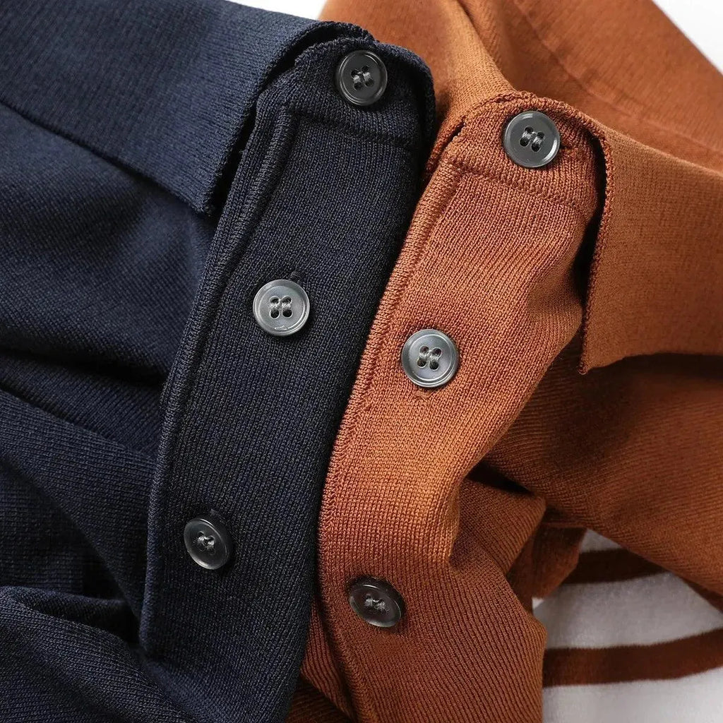 Men Short Sleeve Knitted Polo Shirt-Polo Shirt-LeStyleParfait
