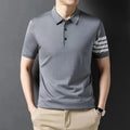 Men Short Sleeve Knitted Polo Shirt-Polo Shirt-LeStyleParfait