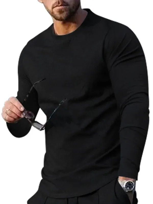 Men Sleek Casual Jogger Two-Piece Set - Solid Joggers Two-Piece Set - LeStyleParfait