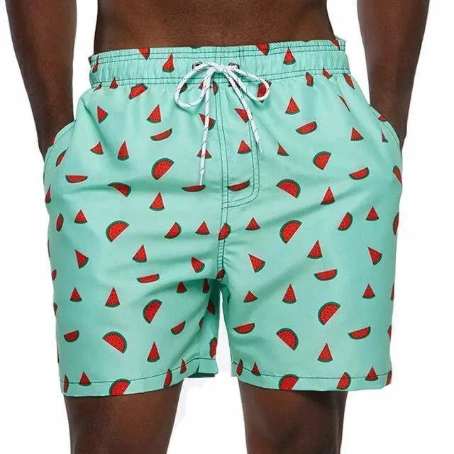 Men Striped Swim Shorts
