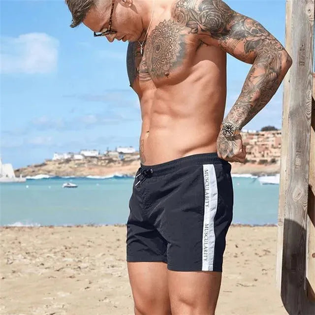 Men Striped Swim Shorts fashion image