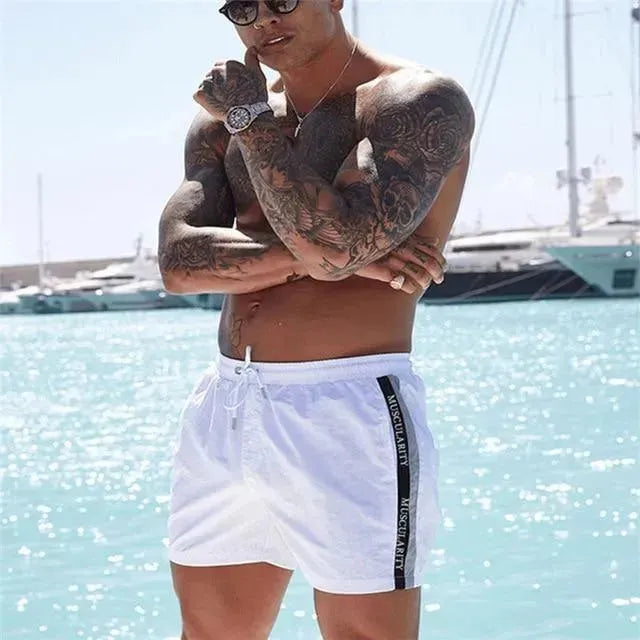 Men Striped Swim Shorts fashion image