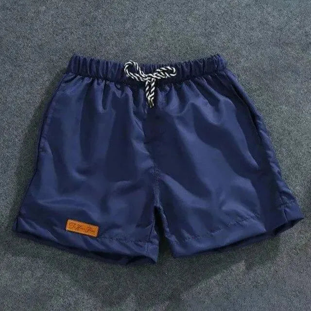 Men White Minimalist Swim Shorts