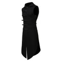 LeStyleParfait Vest Coat Belted Turn Down Collar Sleeveless Plain-Solid-Vest Coat