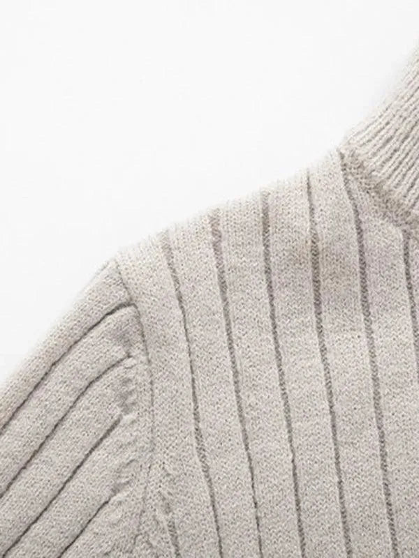 Men’s Half-Zip Turtleneck Pullover Sweater – Stretch