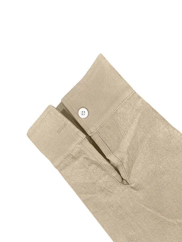 Men's Mandarin Linen Summer Shirt-Men Shirts-LeStyleParfait