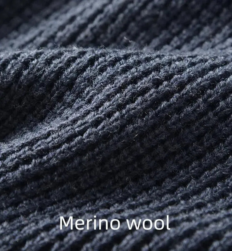Men’s Merino Wool Cardigan Sweater – V-Neck