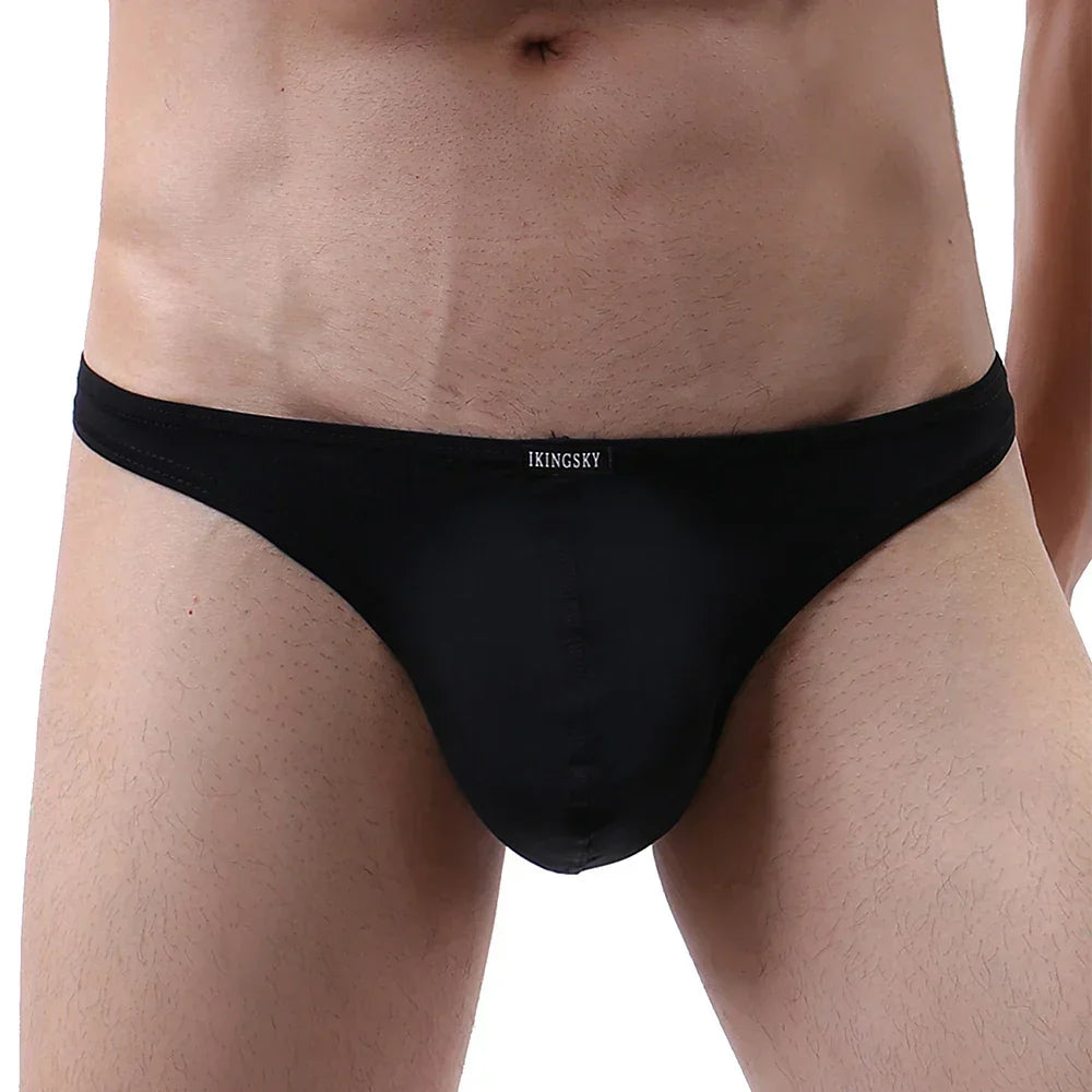 Sous-vêtements brésiliens sexy pour hommes, pochette souple, bikini sous-vêtements demi-dos couvrant