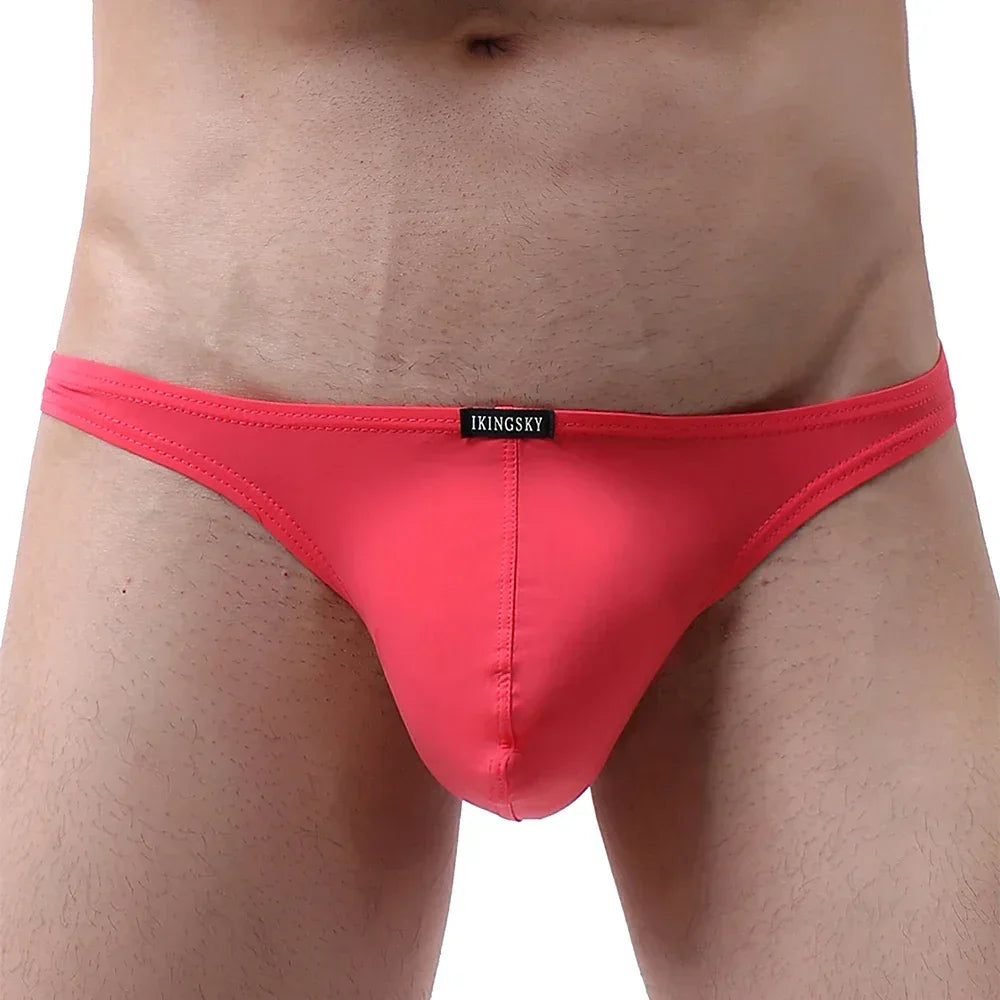 Sous-vêtements brésiliens sexy pour hommes, pochette souple, bikini sous-vêtements demi-dos couvrant