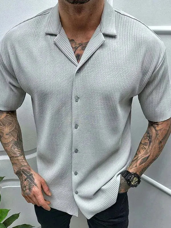Men's Short Sleeve Casual Shirt-Men Shirts-LeStyleParfait
