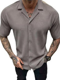 Men's Short Sleeve Casual Shirt-Men Shirts-LeStyleParfait