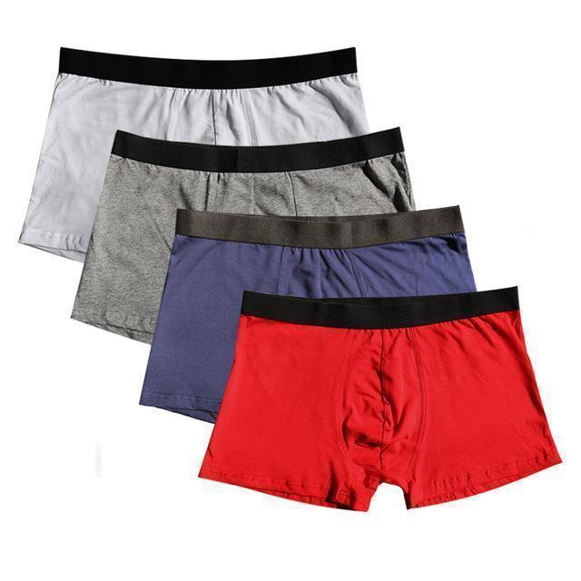 Mens Underwear Soft Boxers Cotton Boxer 4Pcs\lot Underwear - Underwear - LeStyleParfait Kenya