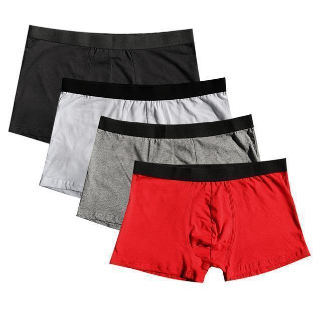 Mens Underwear Soft Boxers Cotton Boxer 4Pcs\lot Underwear - Underwear - LeStyleParfait Kenya