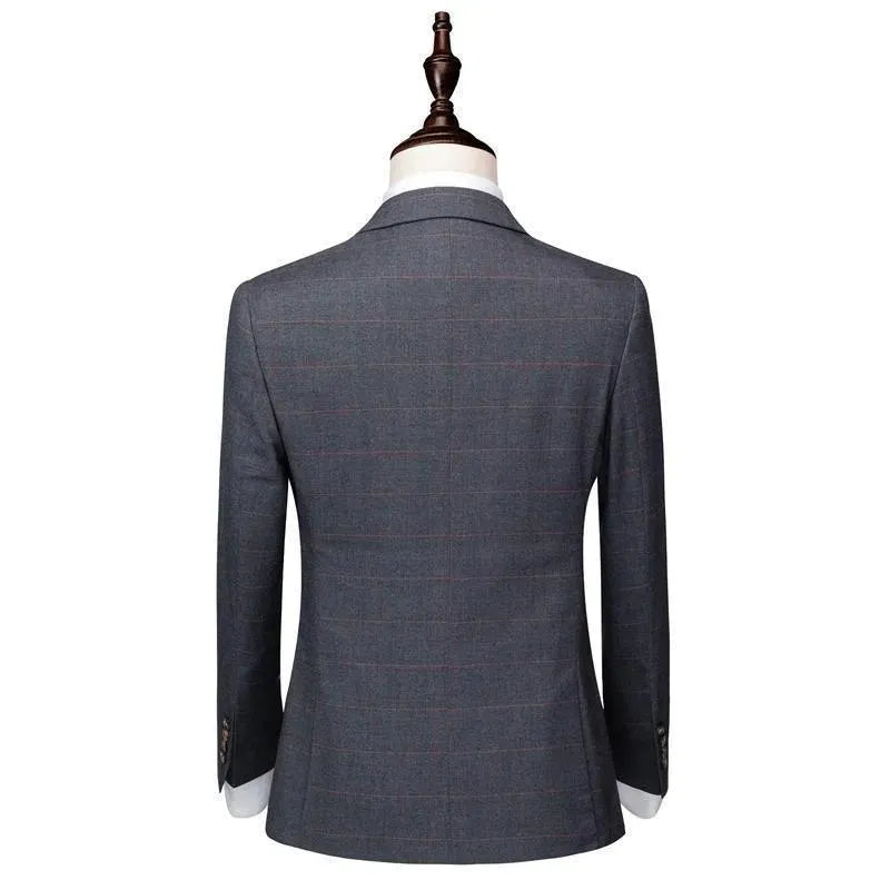 Never Late Plaid Double Breast Suit - Plaid Suit - LeStyleParfait