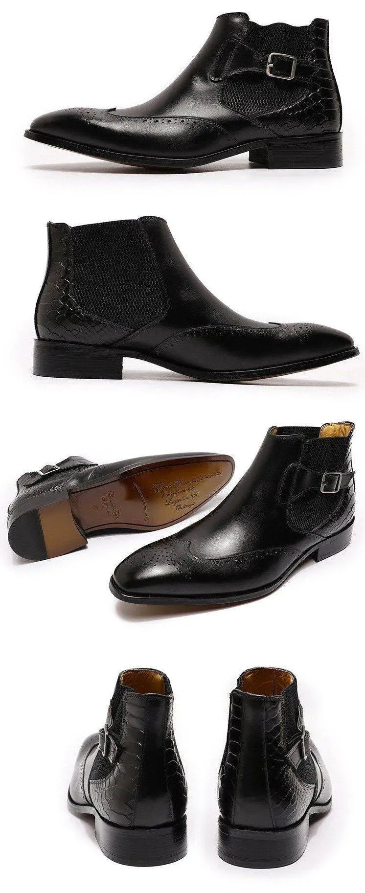 Oxford Boots - Brogue Shoes For Men - Boots - LeStyleParfait