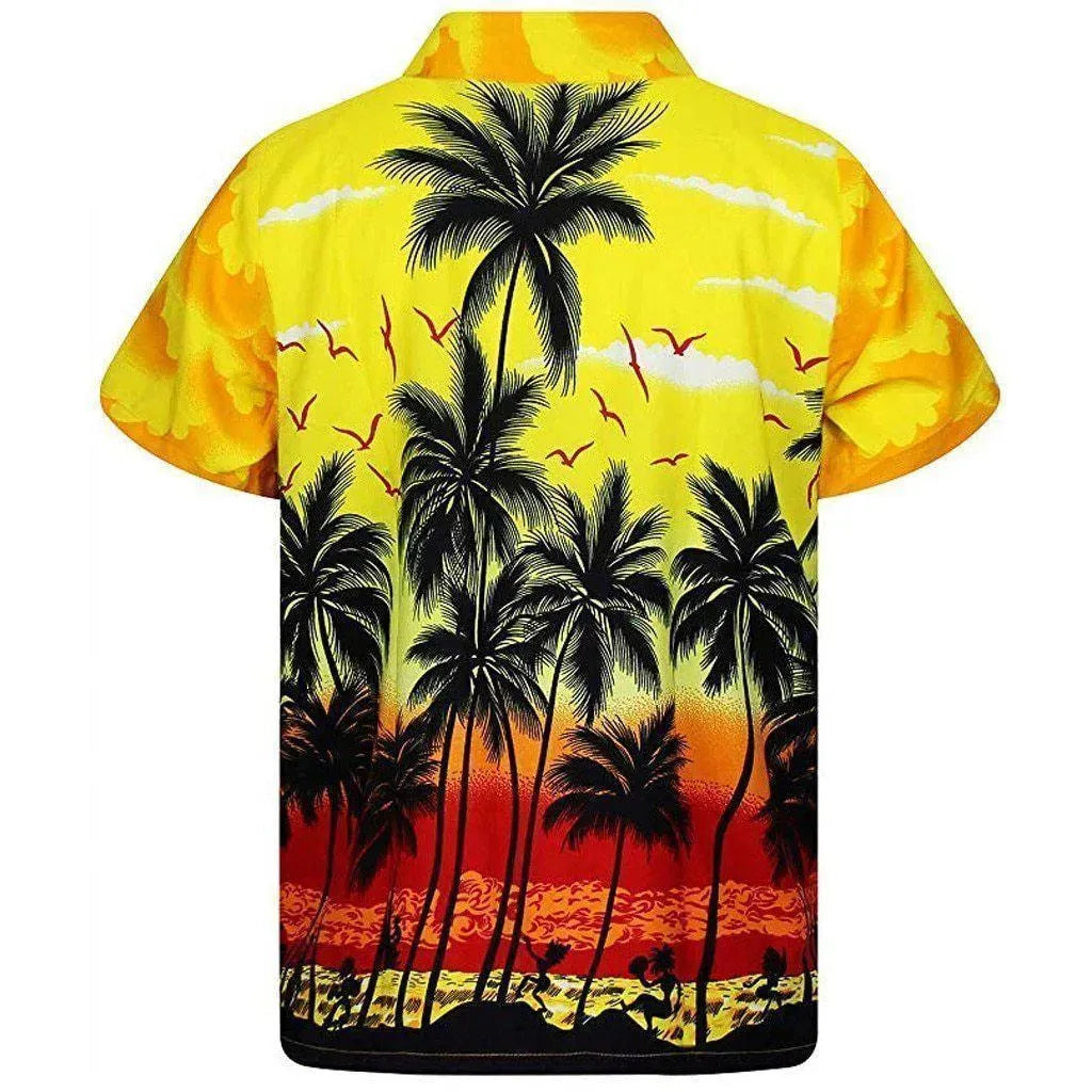 Palm Tree Hawaiian Shirt For Men-Men Shirts-LeStyleParfait fashion image