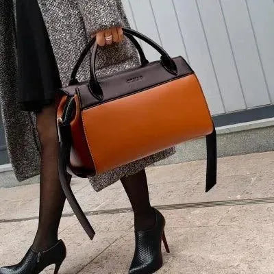 Patchwork Leather Handbag - Handbag - LeStyleParfait