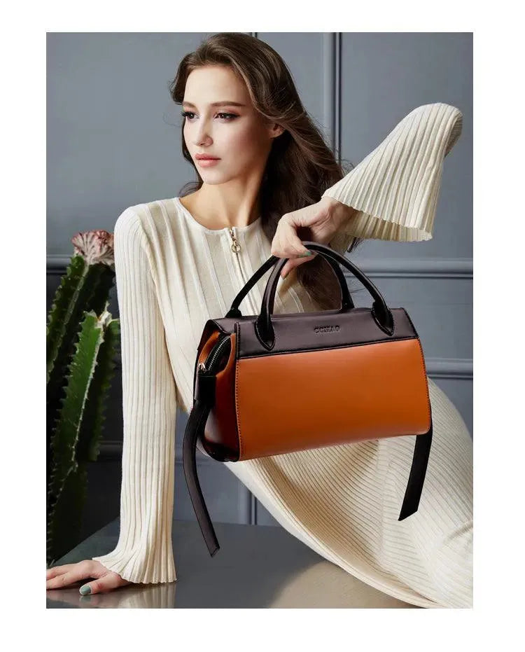 Patchwork Leather Handbag - Handbag - LeStyleParfait