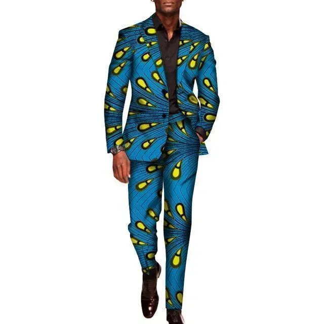 Peacock African Two Piece Suit - African Suit - LeStyleParfait