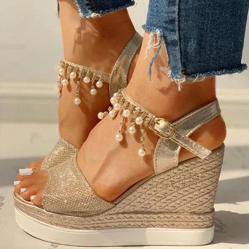 Peep Toe Summer Wedge Shoes - Wedge Shoes - LeStyleParfait