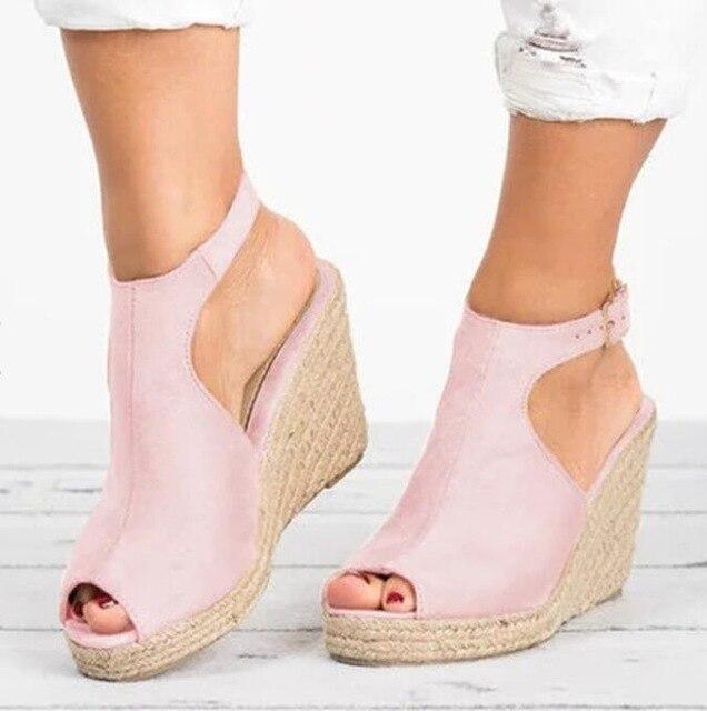 Peep Toe Wedge Sandals