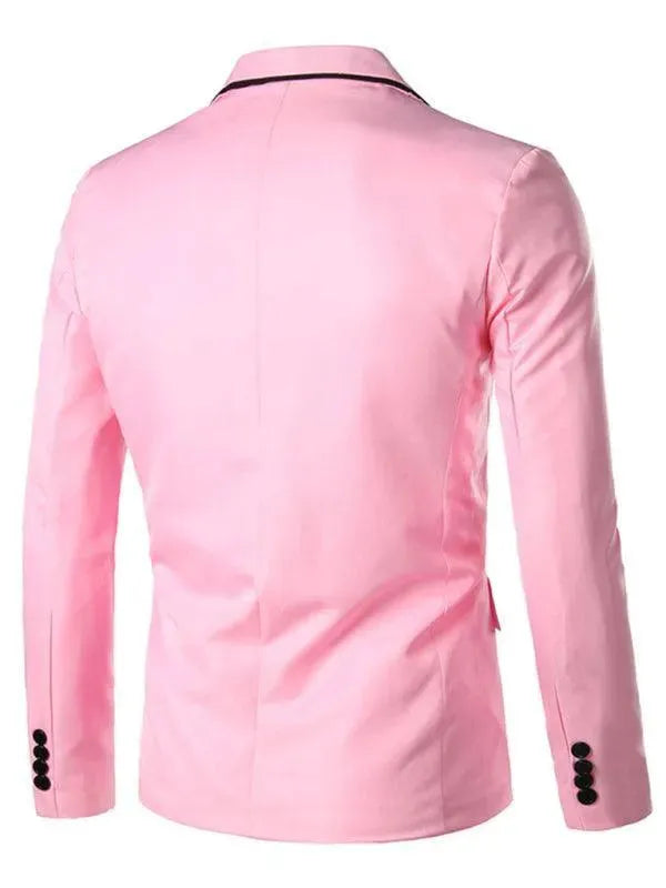 Pink Slim Fit Men Blazer - Men's Blazer - LeStyleParfait