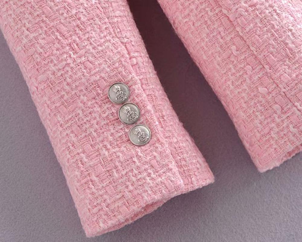 Pink Tweed Blazer For Women - Suit - LeStyleParfait Kenya