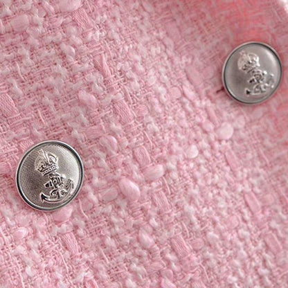 Pink Tweed Blazer For Women - Suit - LeStyleParfait Kenya