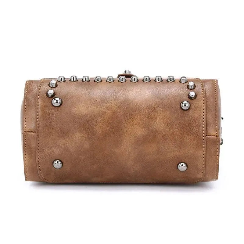 Pinned Leather Handbags - Handbag - LeStyleParfait