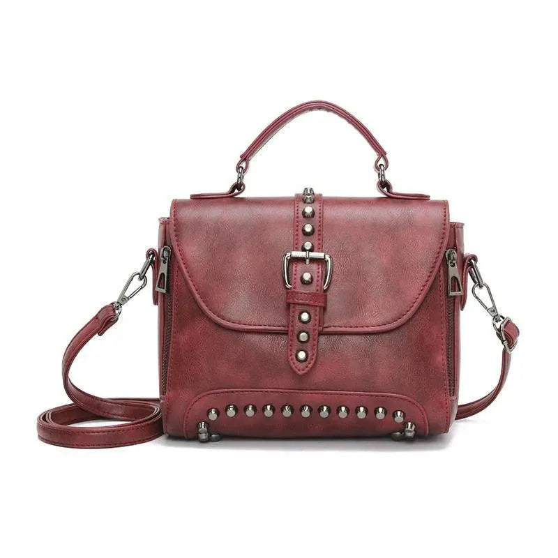 Pinned Leather Handbags - Handbag - LeStyleParfait