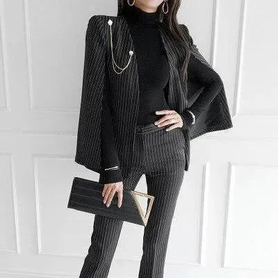 Pinstripes Temperamental Pantsuit - Pantsuit - LeStyleParfait