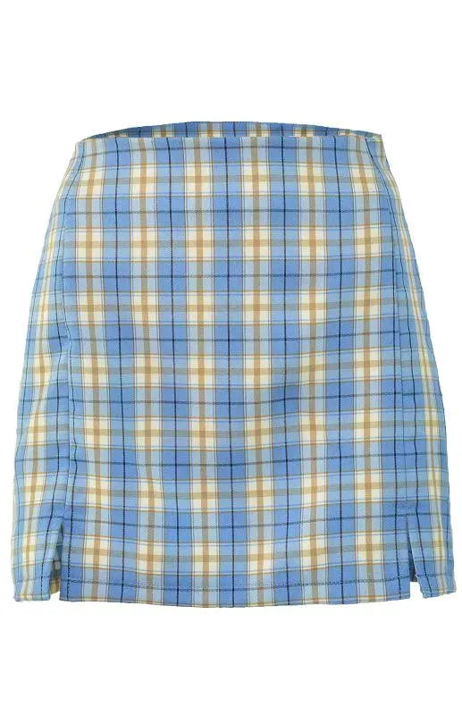 Plaid High Waist Mini Skirt-Women's Skirt-LeStyleParfait