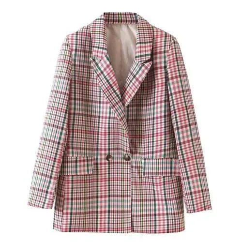 Plaid Mini Skirt Suit - Skirt Suit - LeStyleParfait