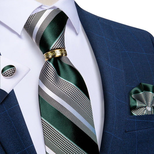Plaid Silk Necktie Set - Necktie - LeStyleParfait Kenya
