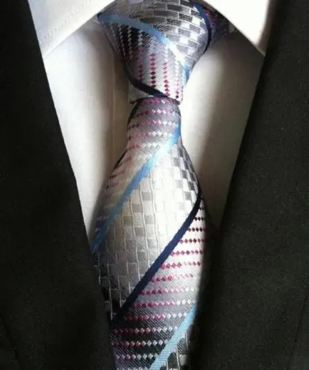 Plaid Striped Silk Men Neckties - Necktie | LeStyleParfait-Necktie