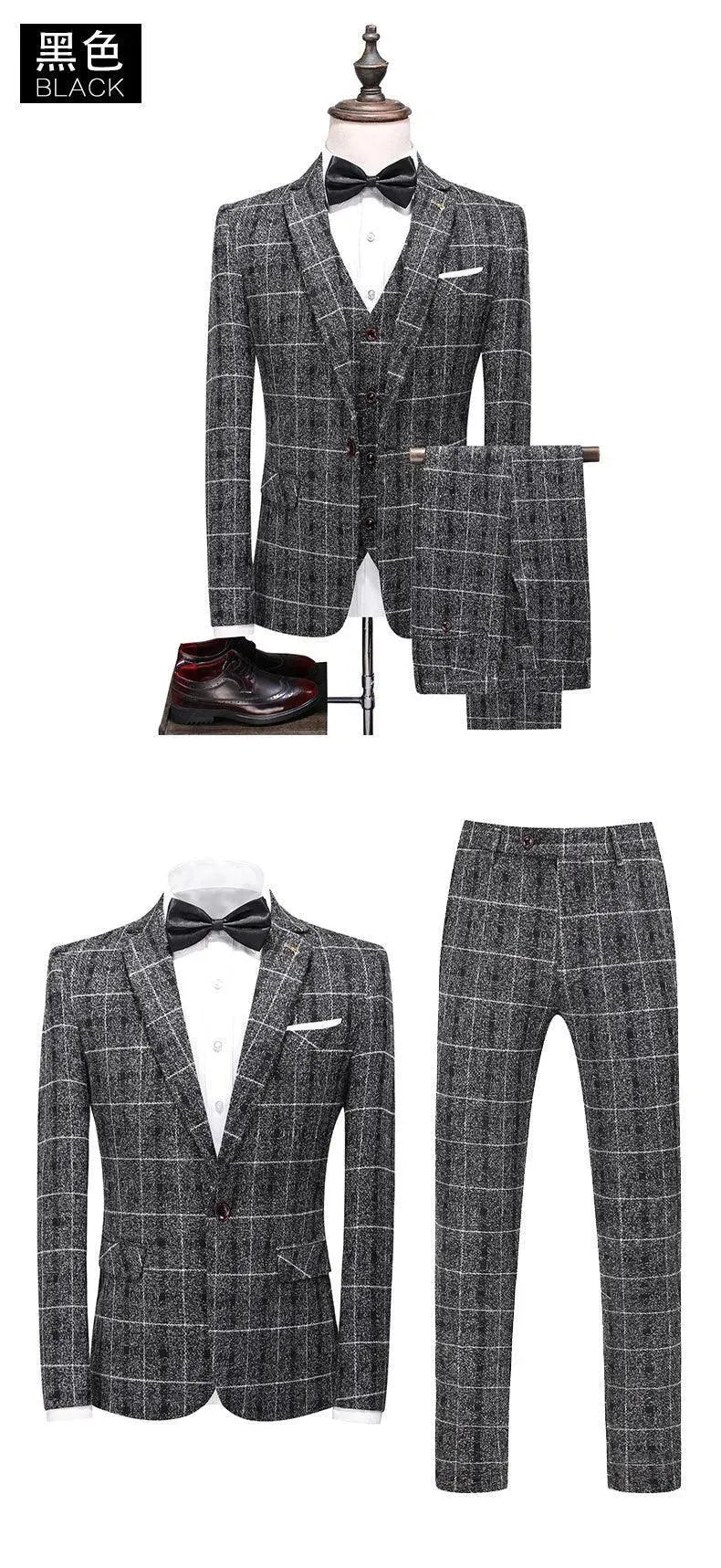 Plaid Suit - Three Piece Suit - Plaid Suit - LeStyleParfait