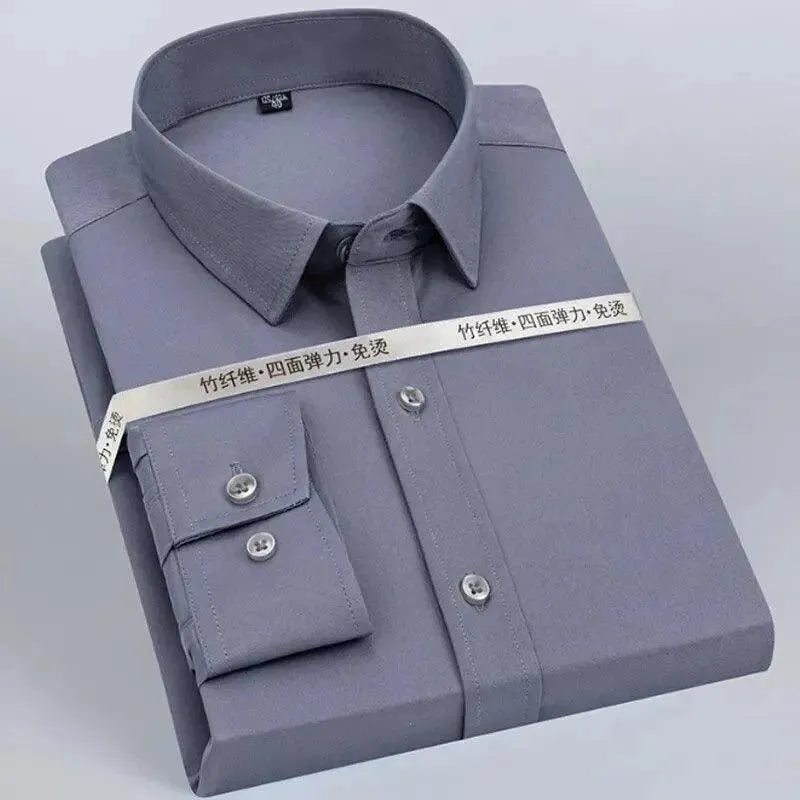 Plain Formal Men's Dress Shirt - Dress Shirt - LeStyleParfait