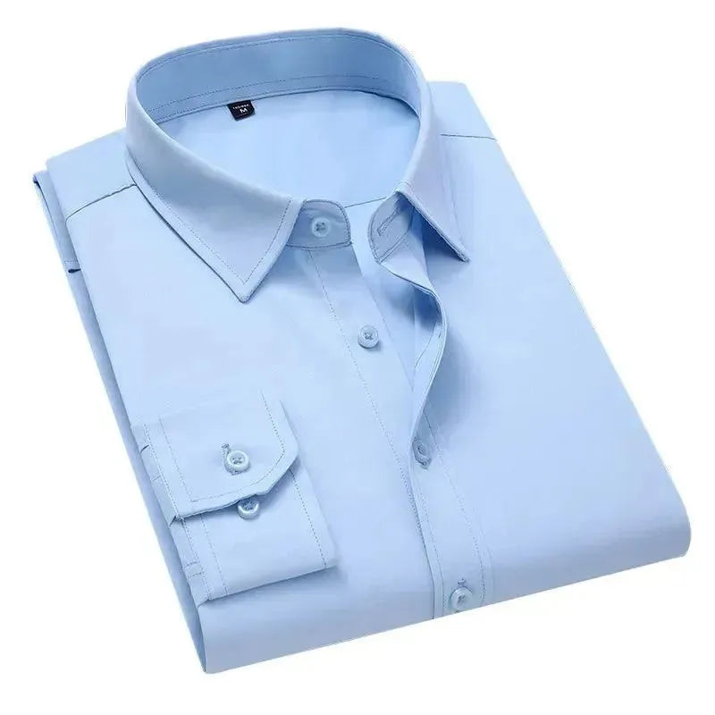 Plain Slim Fit Formal Dress Shirt - Dress Shirt - LeStyleParfait