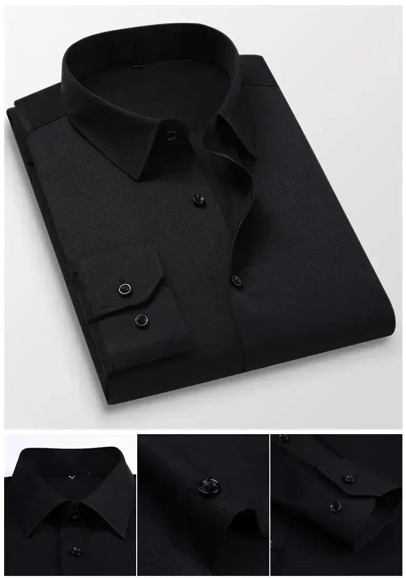 Plain Slim Fit Formal Dress Shirt - Dress Shirt - LeStyleParfait