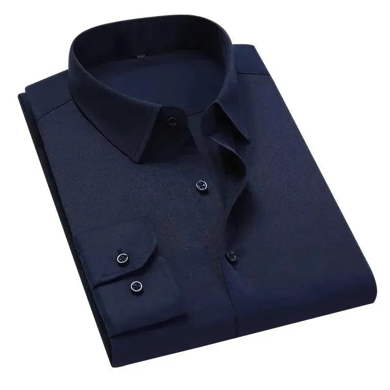 Plain Slim Fit Formal Dress Shirt - Dress Shirt - LeStyleParfait