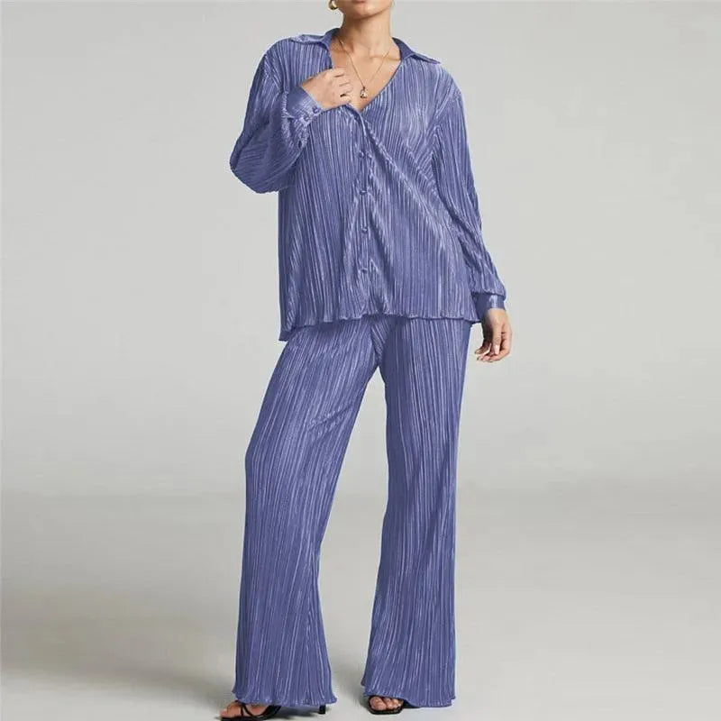 Pleated Loose Shirt - Blouse - LeStyleParfait