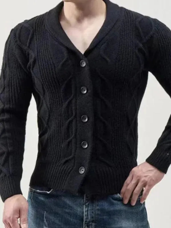 Plus Size Men Cardigan Sweater - Cardigan Sweater - LeStyleParfait