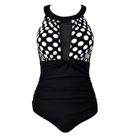 Polka Dots One Piece Plus Size Swimwear - Swimwear - LeStyleParfait Kenya
