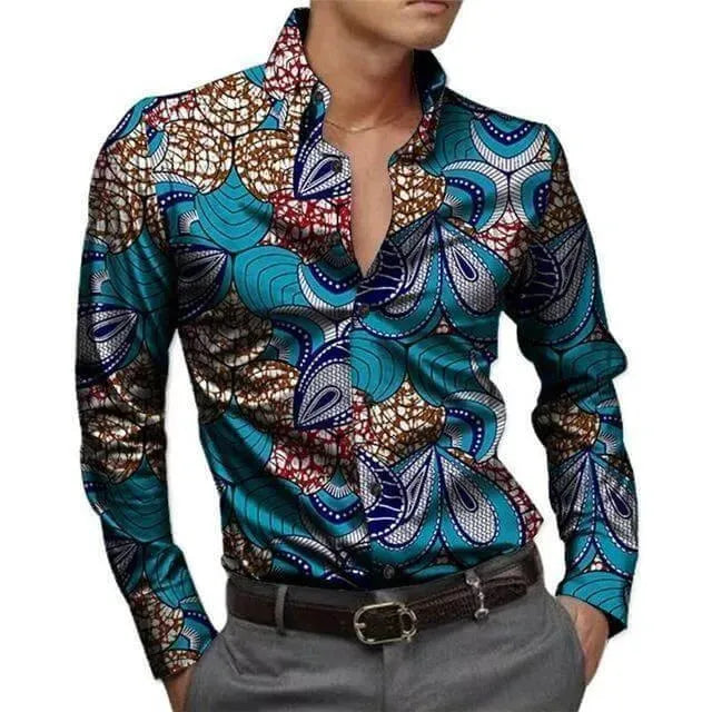 Printed Men's African Shirt - African Shirt - LeStyleParfait