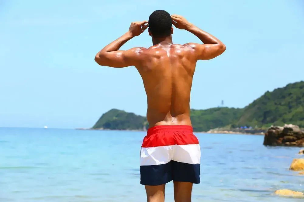 Printed Patchwork Men Beach Shorts - Beach Shorts - LeStyleParfait