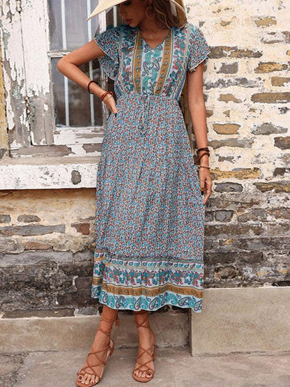 Printed Summer Maxi Dress - Maxi Dress - LeStyleParfait Kenya