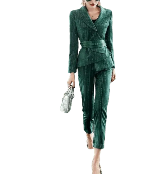Irregular Blazer Women Pantsuit - Pantsuit - LeStyleParfait